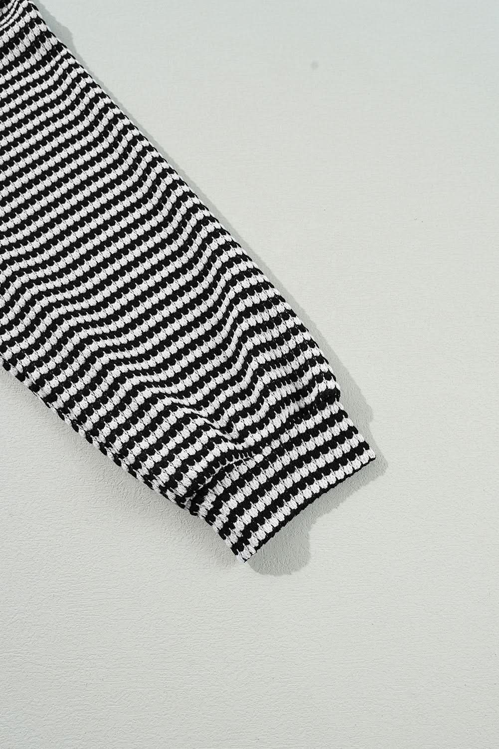 Chic plus size black striped tee - Love Salve